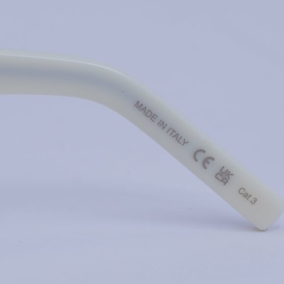 Saint Laurent SL461 BETTY 020 Sunglasses Ivory Rectangle Frame, Grey Lenses - Picture 11 of 13